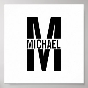 Personalized Monogram and Name Poster