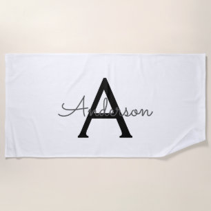 personalized Monogram  Beach Towel