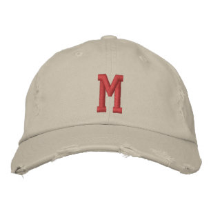 Personalized Monogram Bold Initial Embroidered Hat