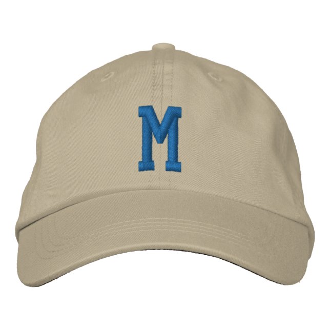 Personalized Monogram Bold Initial Embroidered Hat (Front)