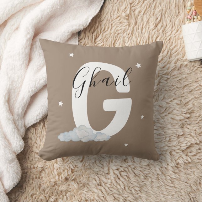 Personalized Monogram G Initial Decorative Throw Cushion (Blanket)