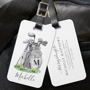 Personalized Monogram Golf Bag Luggage Tag