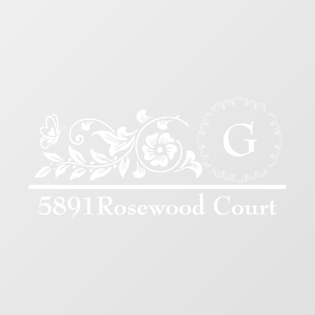 Personalized Monogram Mailbox Window Cling (Sheet)