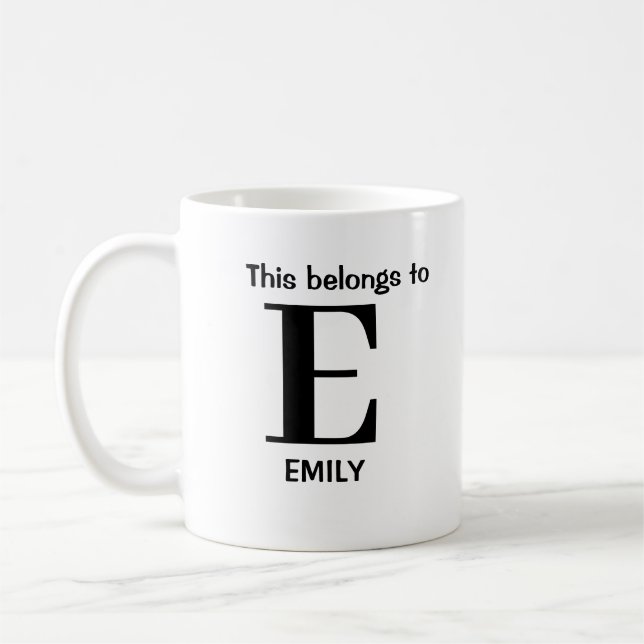 Personalized Monogram Mug (Left)