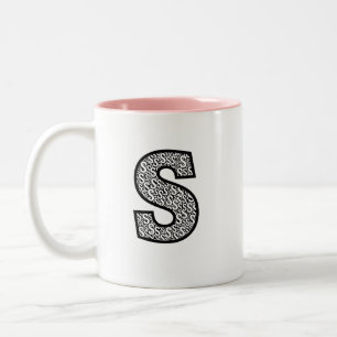 Personalized Monogram Mug  Minimalist Letter O Pat