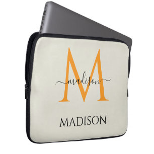 Personalized Monogram & Name  Laptop Sleeve