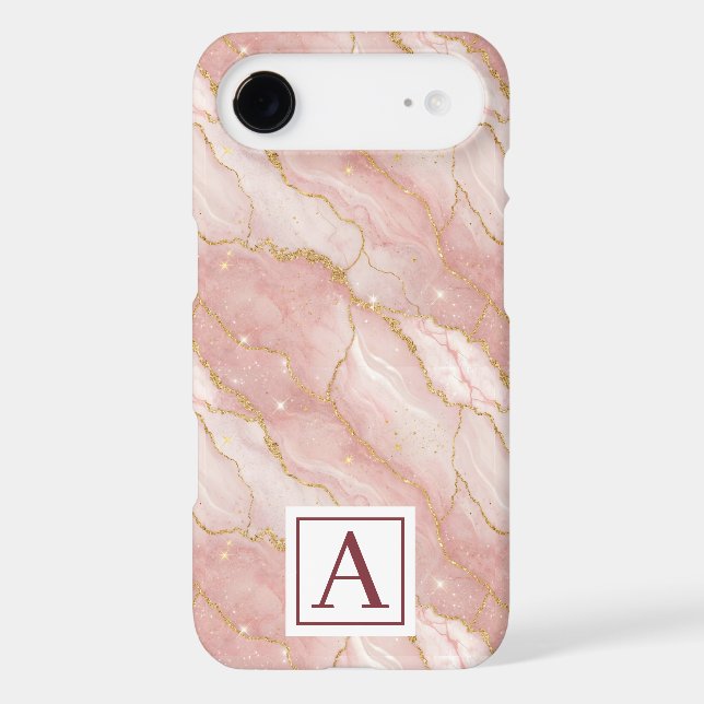 Personalized Monogram Rose Quartz Gold (Back)
