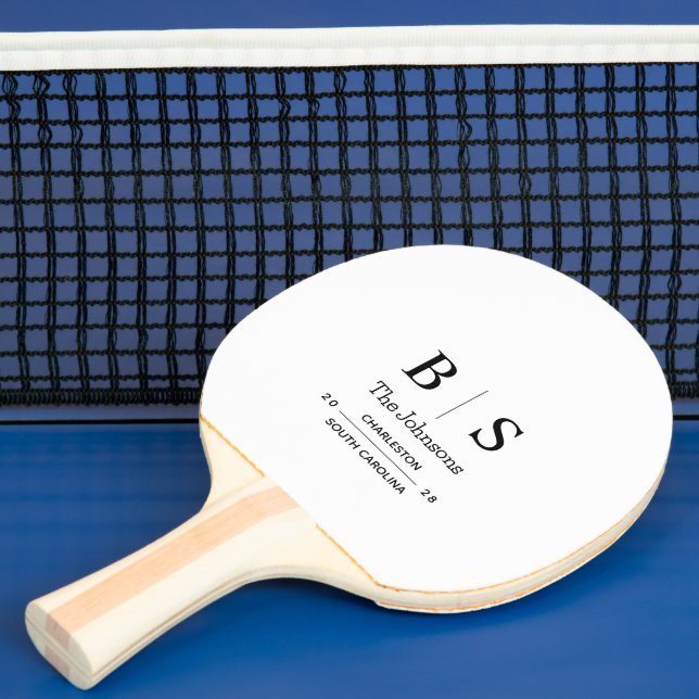 Personalized Monogram Wedding Ping Pong Paddle (Insitu)