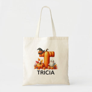 Personalized Monogrammed Halloween Tote Bag