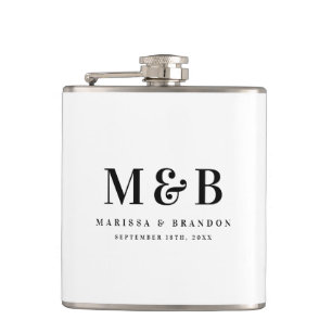 Personalized Monogrammed Initials Wedding Favors Hip Flask