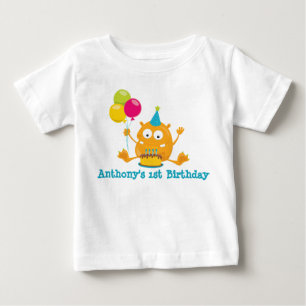 Personalized Monster First Birthday Romper Baby T-Shirt