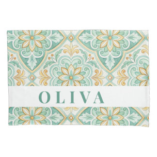 Personalized Moroccan Tile Mediterranean Pillowcase
