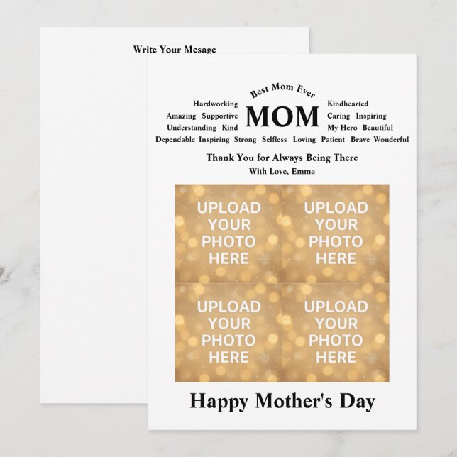 Personalized Mother’s Day Card (Front/Back)
