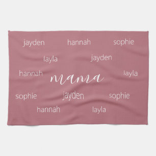 Personalized Mothers day gift for Mom Tea Towel