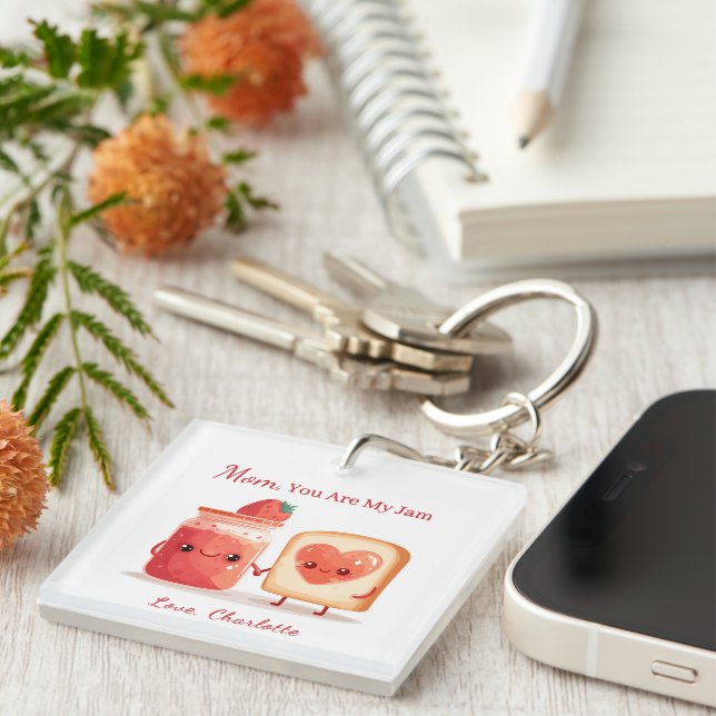 Personalized Mothers Day Keychain for Mom (Front Right)