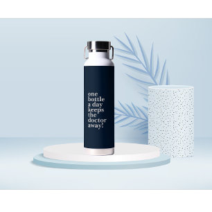 Personalized Motivational quote white fonts Water Bottle