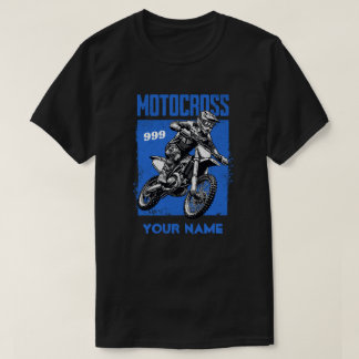 Personalized Motocross Racing Dirt Bike Rider T-Shirt