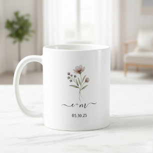 Personalized Mr & Mrs coffee mugs, Engagement  Mug