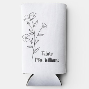 Personalized Mrs Gifts for the bride to be cup wit Seltzer Can Cooler