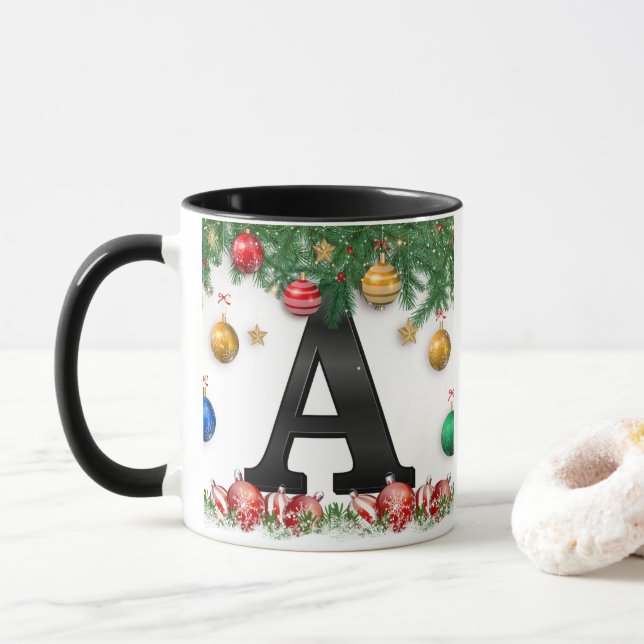 Personalized Mug with Letter (With Donut)