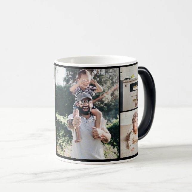 PERSONALIZED MUG, WITH PHOTOS FOR THE HAPPIEST DAD MAGIC MUG (Front Right)