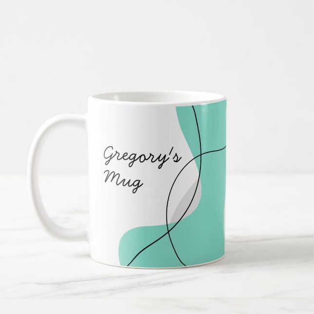 Personalized Mugs Wavy Abstract (Left)