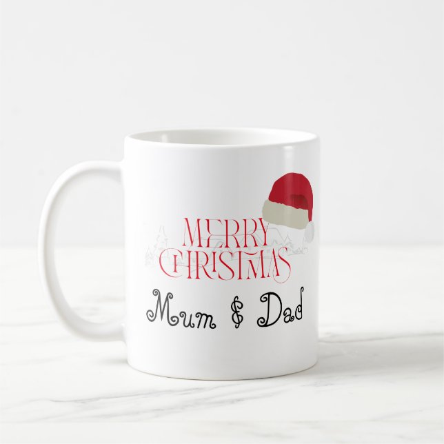 Personalized Mum & Dad Photo Mug - Christmas Gift (Left)
