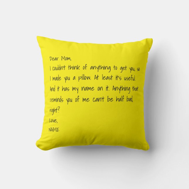 PERSONALIZED Mum, Made You Pillow (Front)