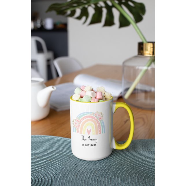 Personalized Mum's Rainbow & Floral Mug (Creator Uploaded)