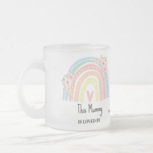 Personalized Mum's Rainbow & Floral Name Mug