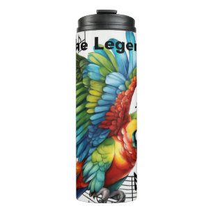 Personalized Musical Parrot Tumbler, Thermal Tumbler