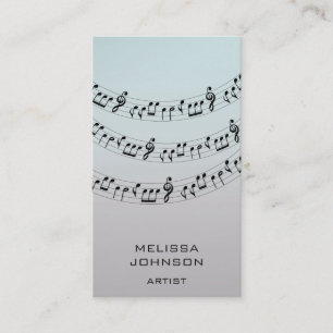 Personalized Musician Compositor Vocalist Ombre Business Card
