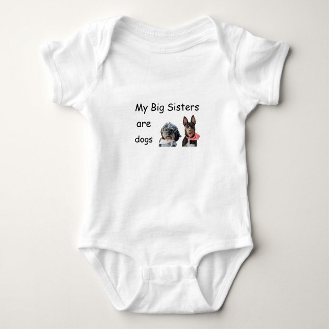 PERSONALIZED MY BIG SISTERS ARE DOGS Bodysuit (Front)
