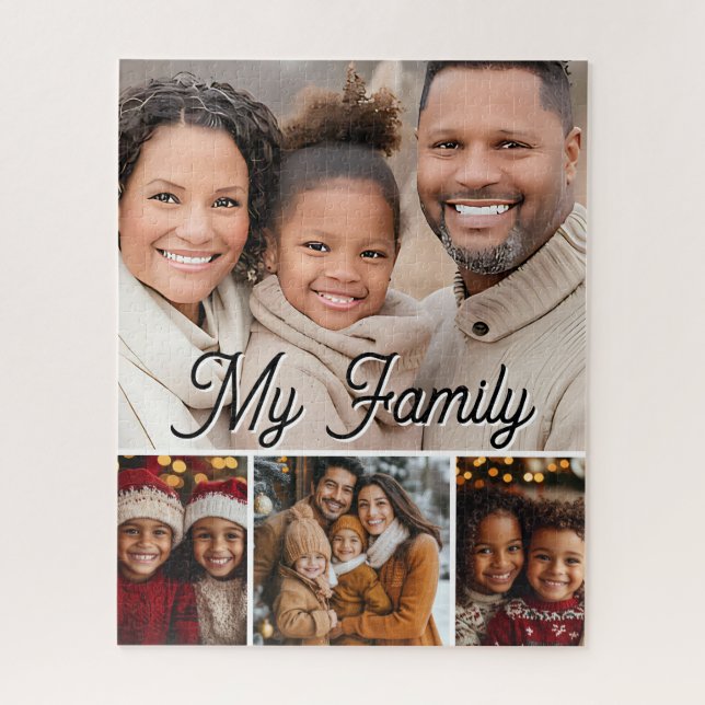 Personalized My Family Photos Template Jigsaw Puzzle (Vertical)