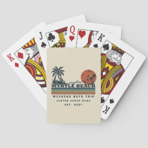 Personalized Myrtle Beach Weekend Bachelor Party Playing Cards