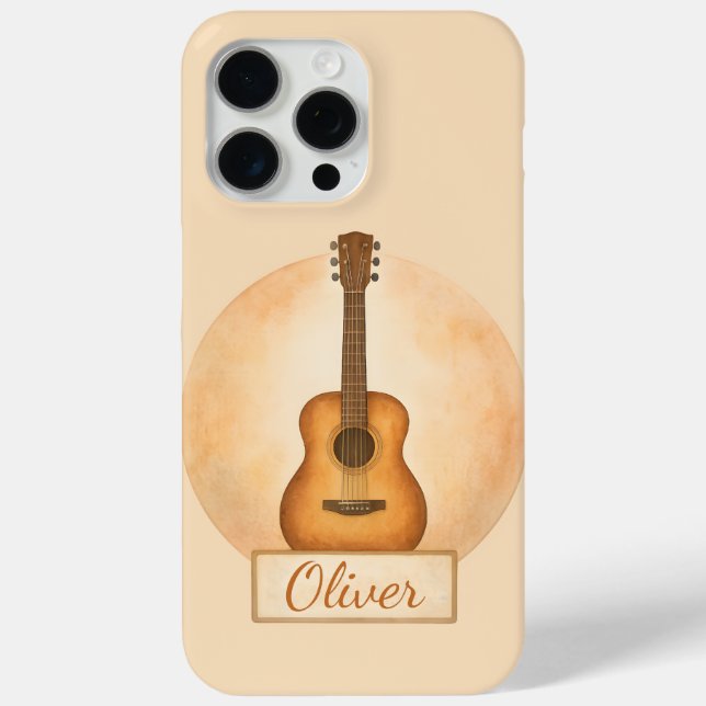 Personalized Name Acoustic Guitar For Music Lovers Case-Mate iPhone Case (Back)