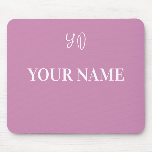 Personalized Name and Initials Custom Design  Mouse Mat (Front)