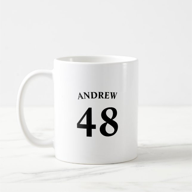 Personalized name and Jersey number  Coffee Mug (Left)