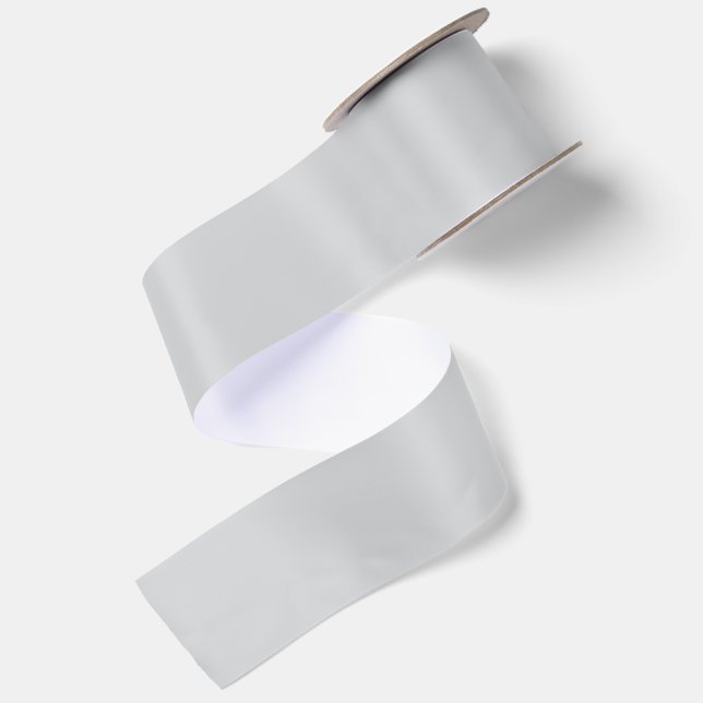 PERSONALIZED NAME AND TEXT LIGHT GREY SATIN RIBBON (Front+Back)