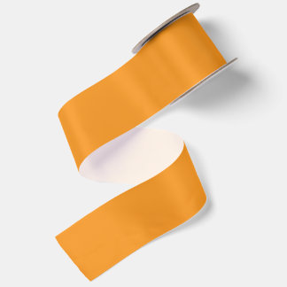 PERSONALIZED NAME AND TEXT ORANGE SATIN RIBBON