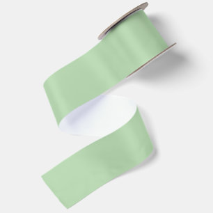 PERSONALIZED NAME AND TEXT PALE GREEN SATIN RIBBON