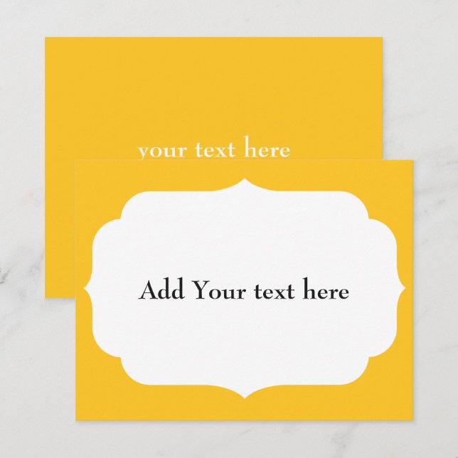 PERSONALIZED NAME AND TEXT  RSVP CARD (Front/Back)