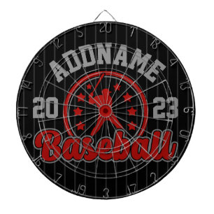 Personalized NAME Baseball Team Player Game Dartboard
