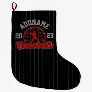 Personalized NAME Baseball Team Player Game Large Christmas Stocking