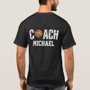 Personalized Name Basketball coach custom tee     