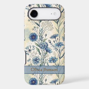 Personalized Name Blue Wildflowers