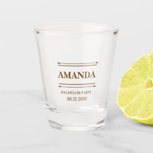 PERSONALIZED NAME BRIDESMAID BACHELOR PARTY SHOT GLASS