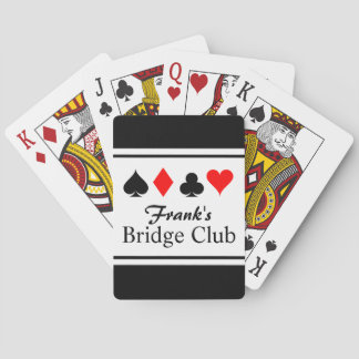 Personalized name bridge playing cards