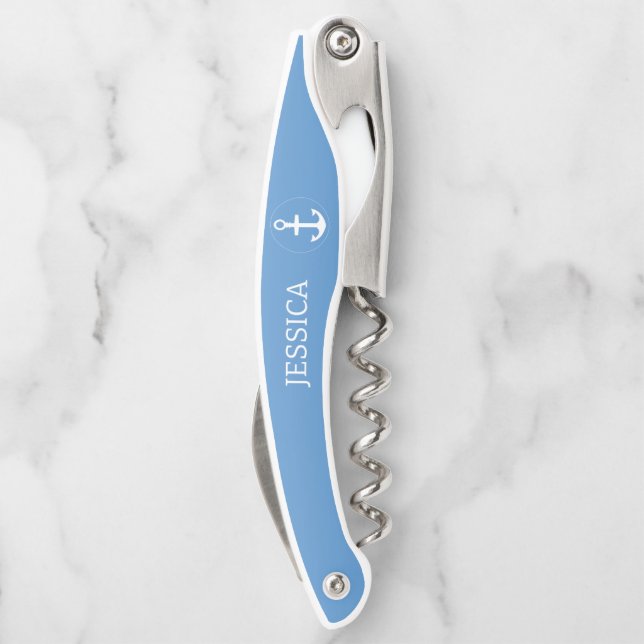 Personalized Name Corkscrew Elegant Wine Opener  (Back)