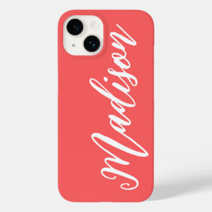 Personalized Name Custom Name Coral Birthday Gift Case-Mate iPhone 14 Case